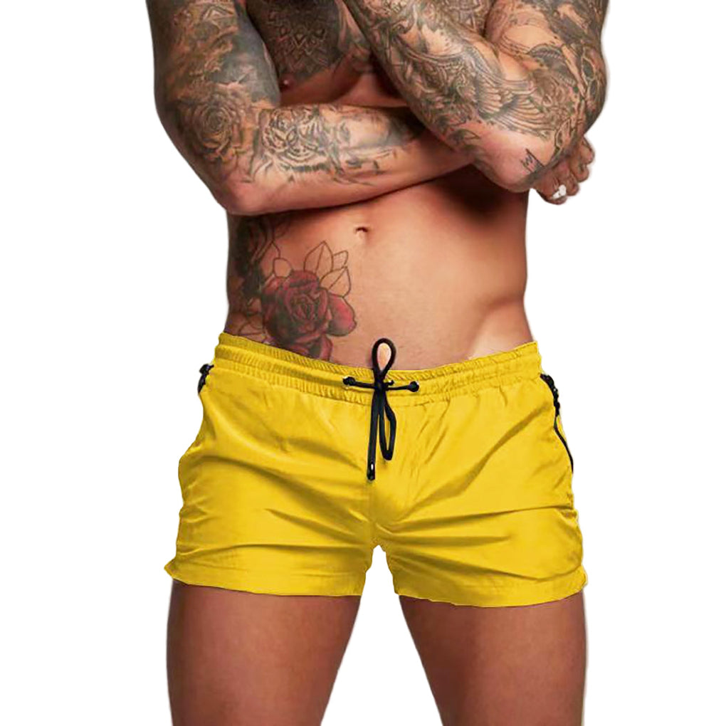 Leon | Szorty kąpielowe męskie szybkoschnące - Żółty