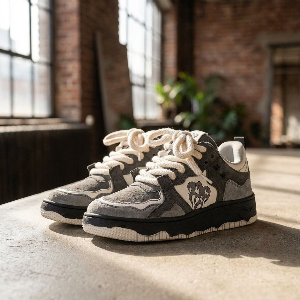Leonard | Sneakersy męskie vintage zamszowe - view 1