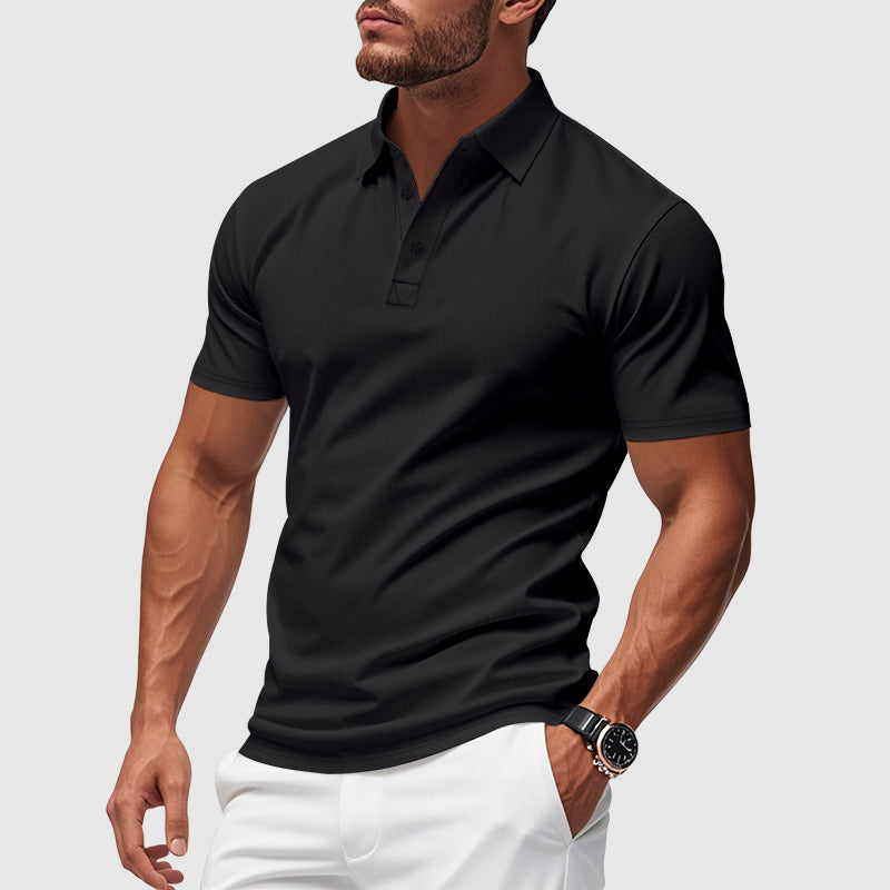 Tristan | Koszulka polo męska slim fit - Czarny