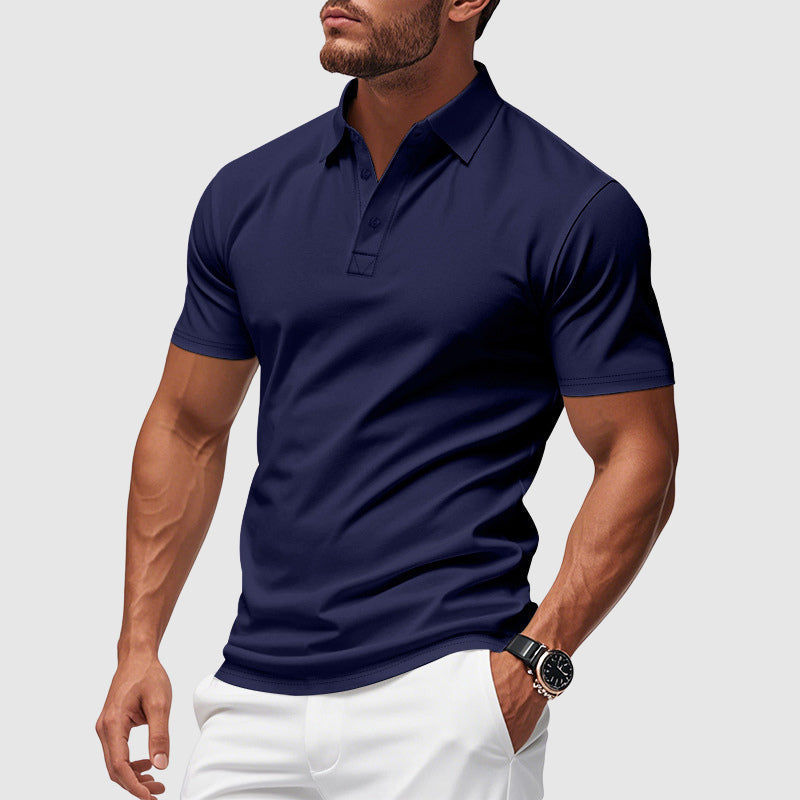 Tristan | Koszulka polo męska slim fit - Niebieski