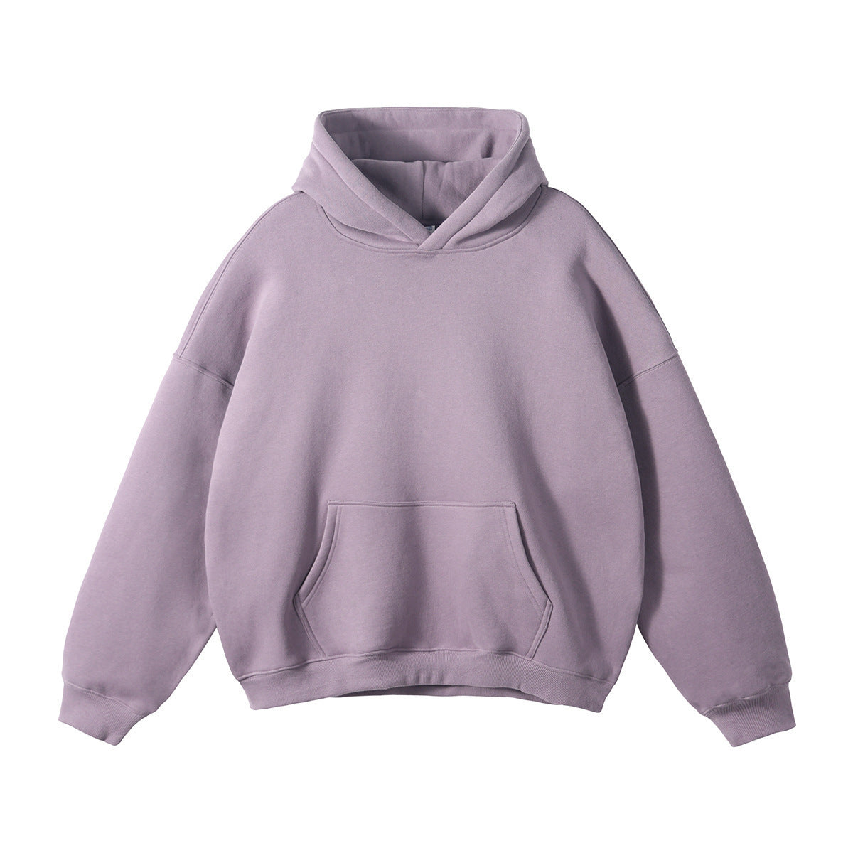 Wiesław | Bluza z kapturem oversize z bawełny organicznej - Bluza z kapturem, jasnofioletowy, obniżona linia ramion