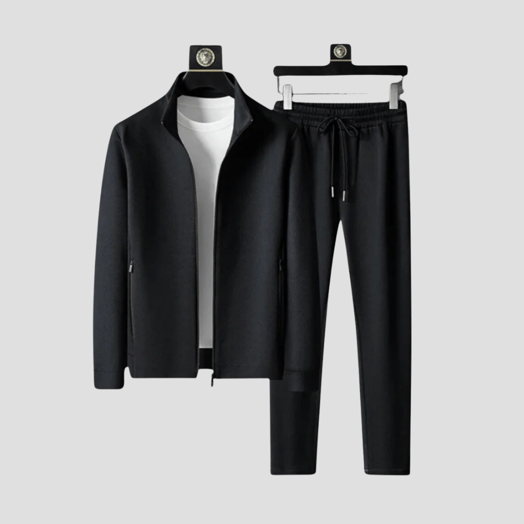 Hubert | Dres męski komplet slim fit - Czarny
