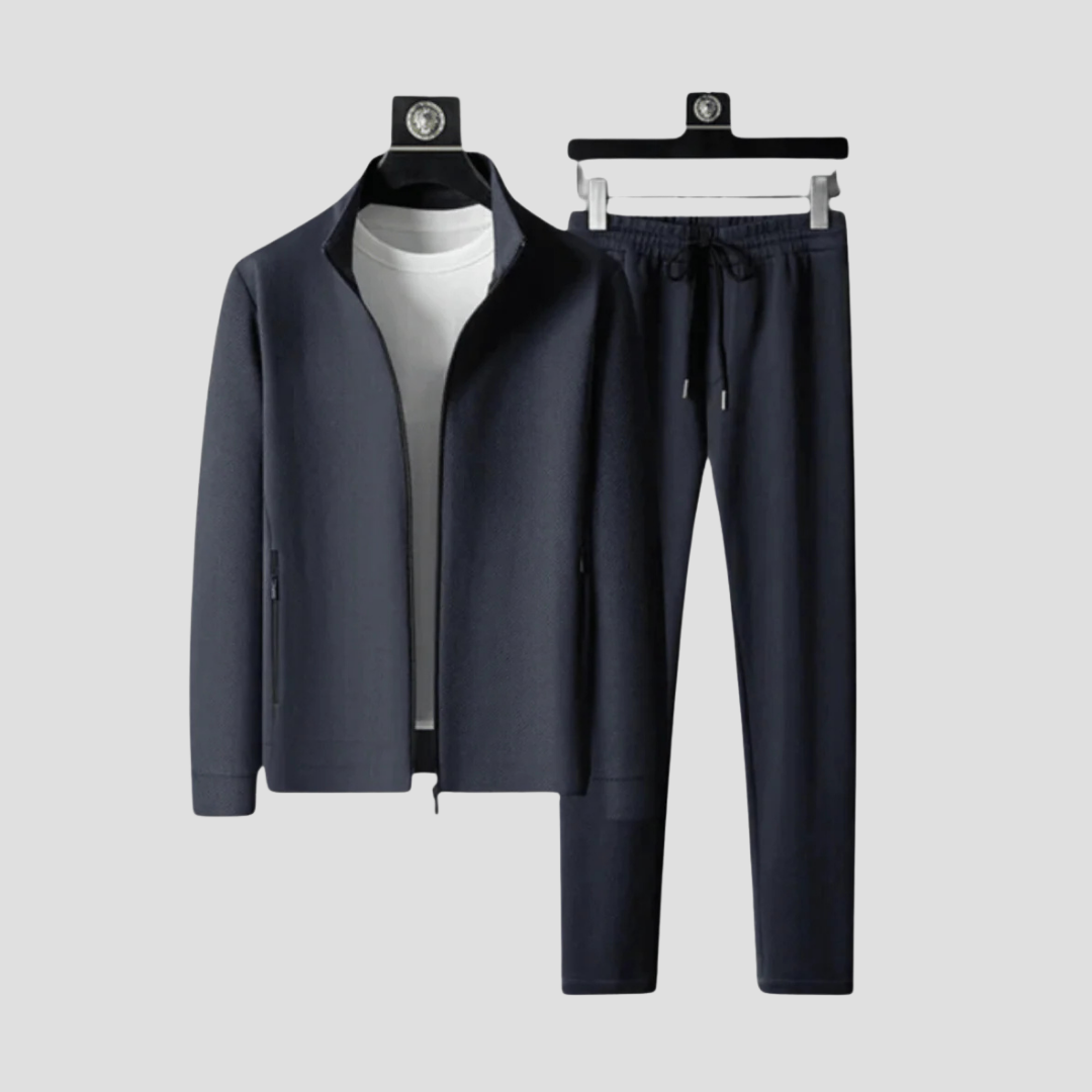 Hubert | Dres męski komplet slim fit - Szary