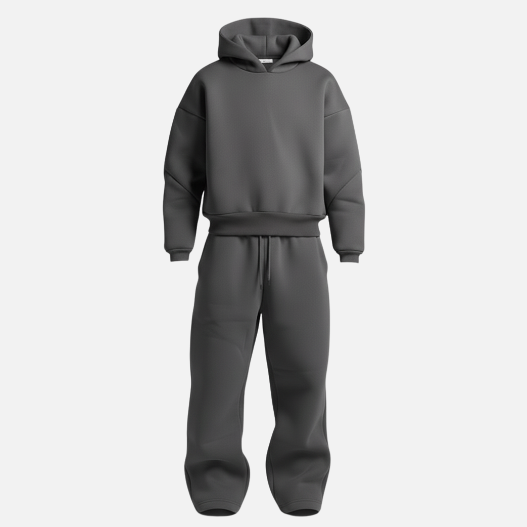 Jeremiasz | Komplet dresowy męski oversize - Szary
