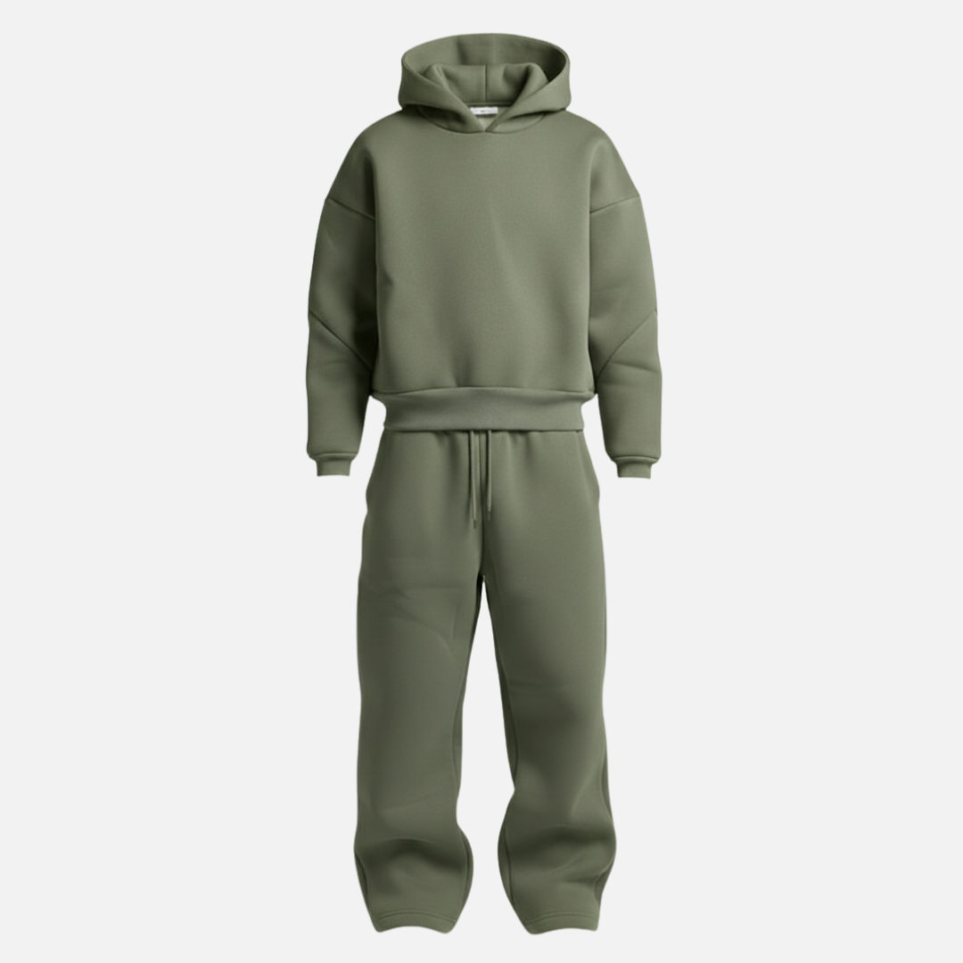 Jeremiasz | Komplet dresowy męski oversize - Zielony