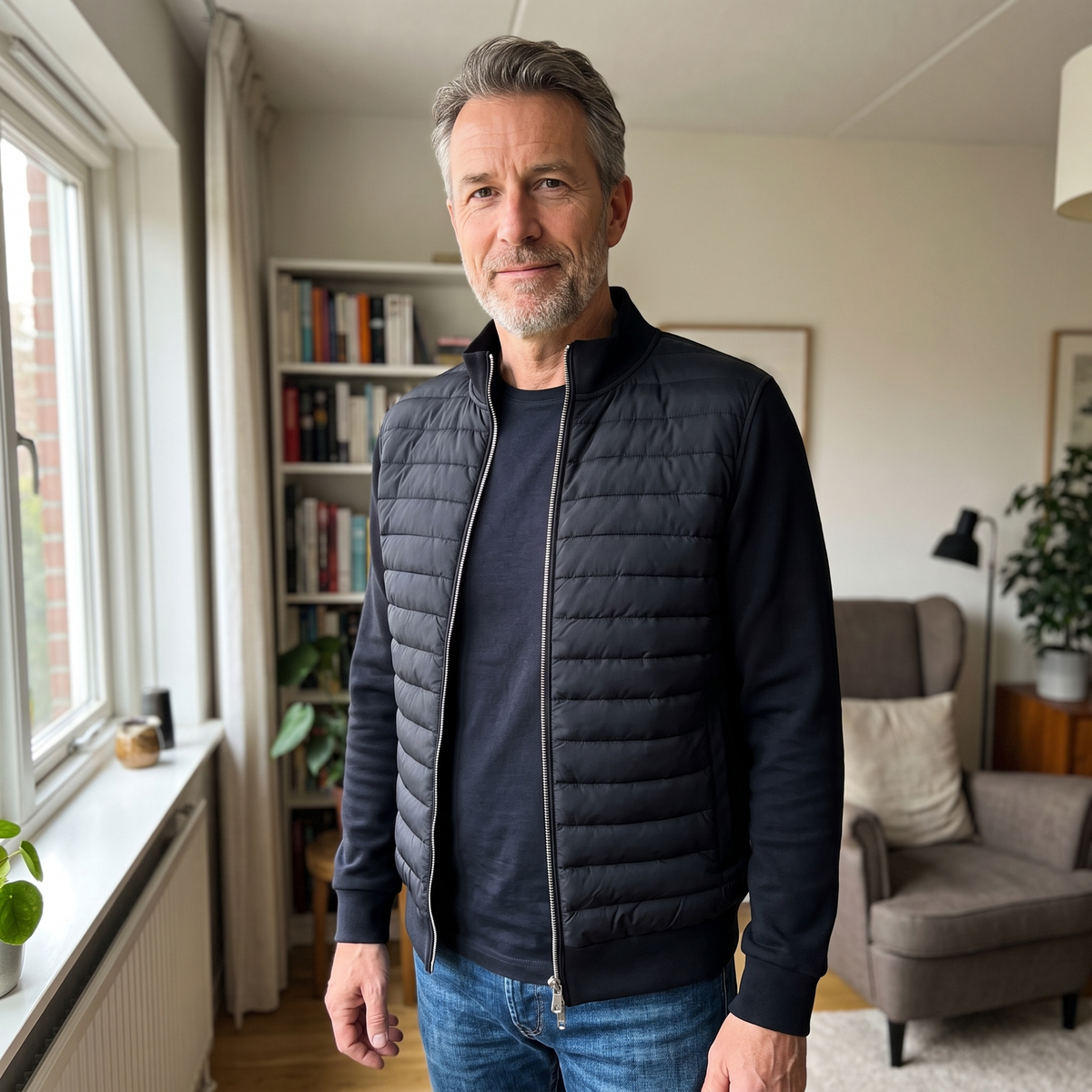 Julian | Kurtka męska pikowana ze stójką - zdjęcie 5