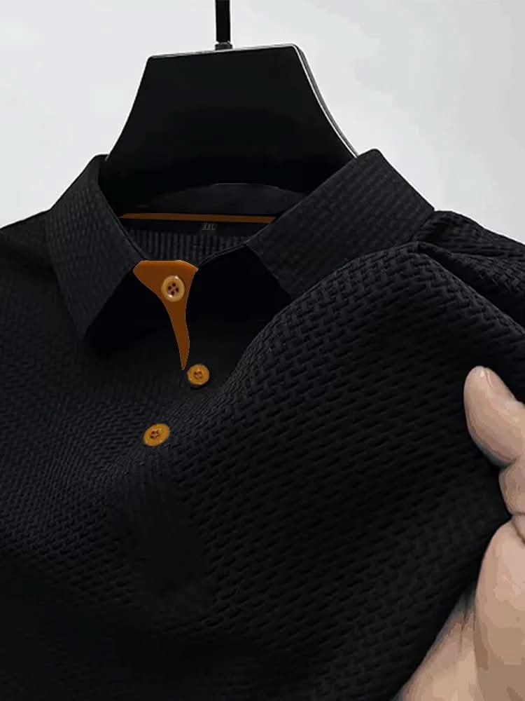 Konstanty | Koszulka polo męska z krótkim rękawem - Czarny