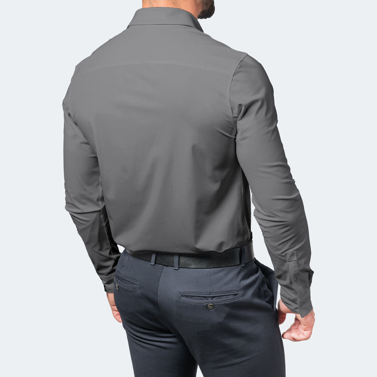 Melchior | Koszula męska z długim rękawem slim fit - zdjęcie 7