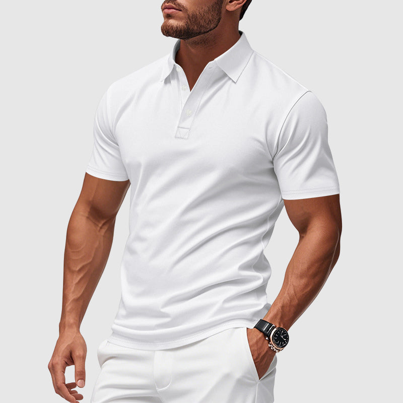 Tristan | Koszulka polo męska slim fit - Biały